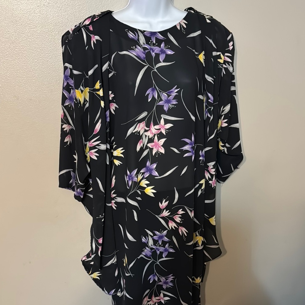 Womens Charlee Allison  Purple and Yellow Dress with floral size 11/12